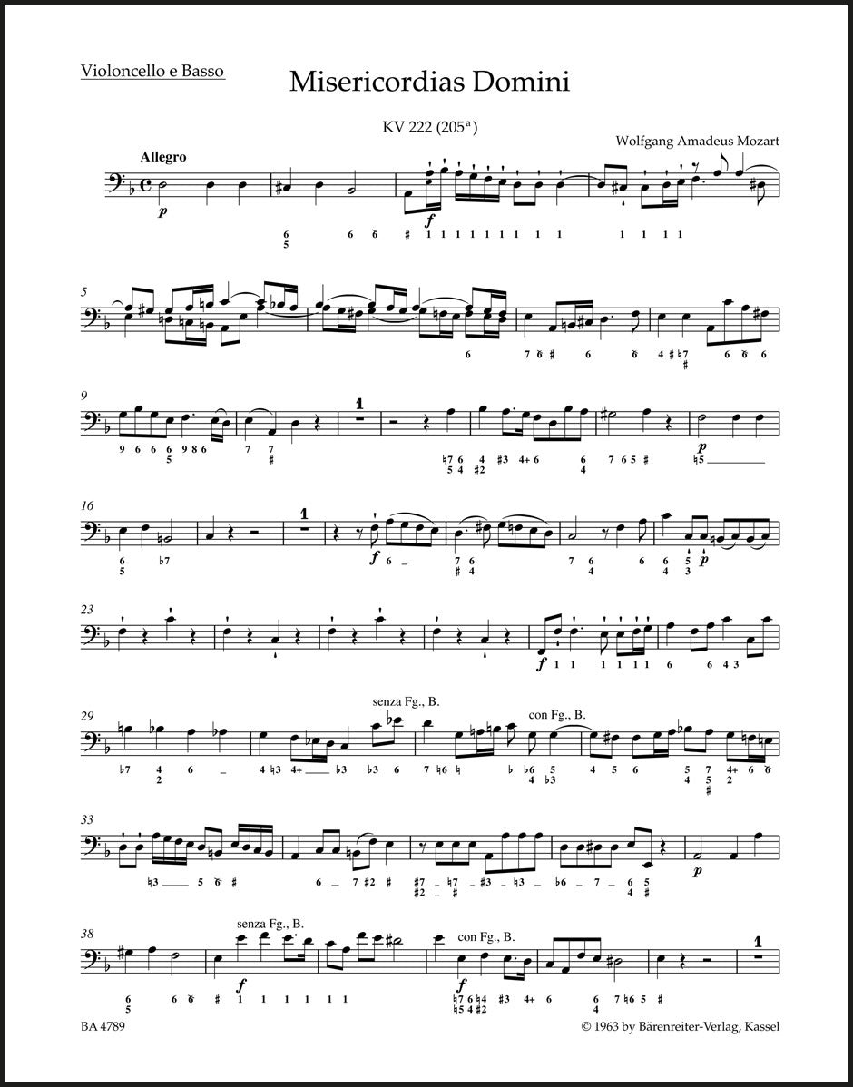 Mozart: Misericordias Domini, K. 222 (205a)