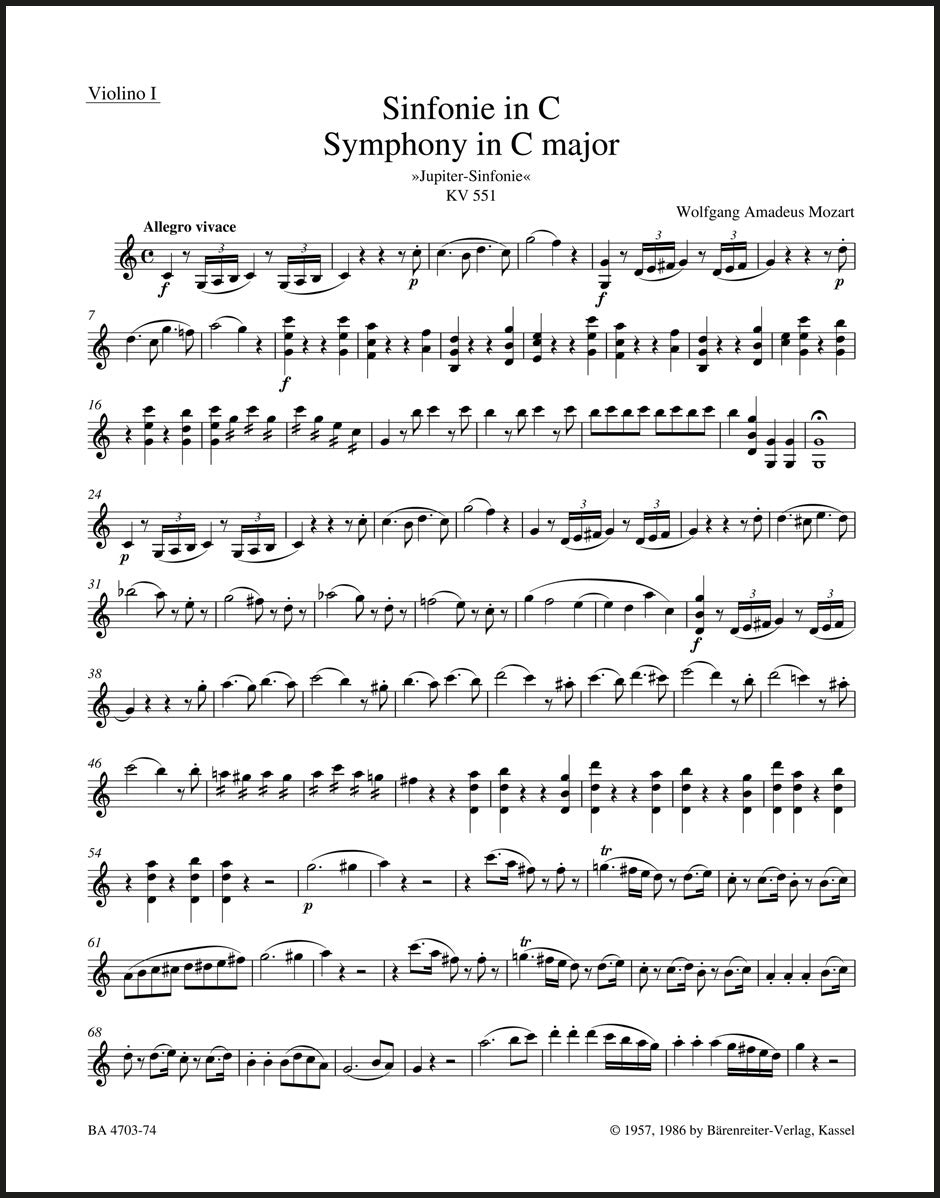 Mozart: Symphony No. 41 in C Major, K. 551 ("Jupiter Symphony")