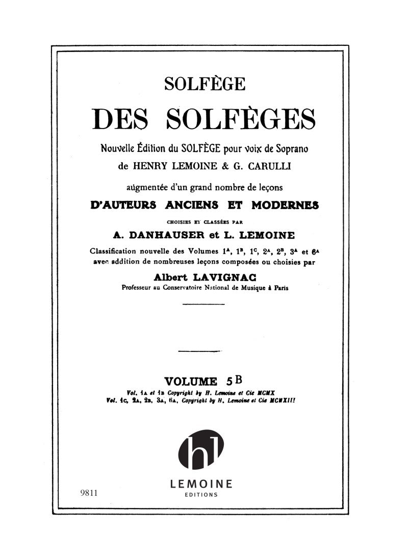 Solfège des Solfèges - Volume 5B