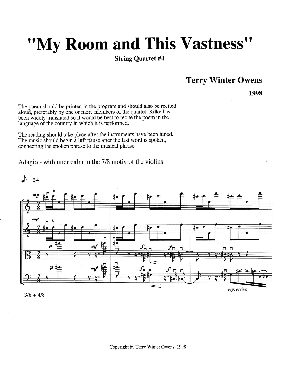 T.W. Owens: My Room and This Vastness