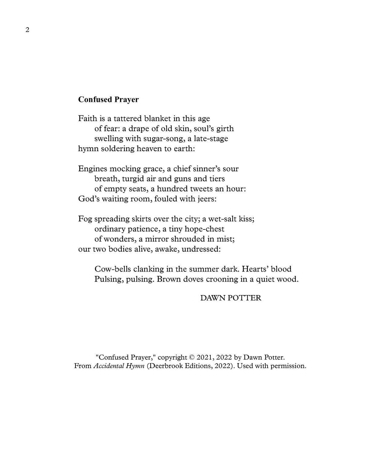 Carlsen: Confused Prayer