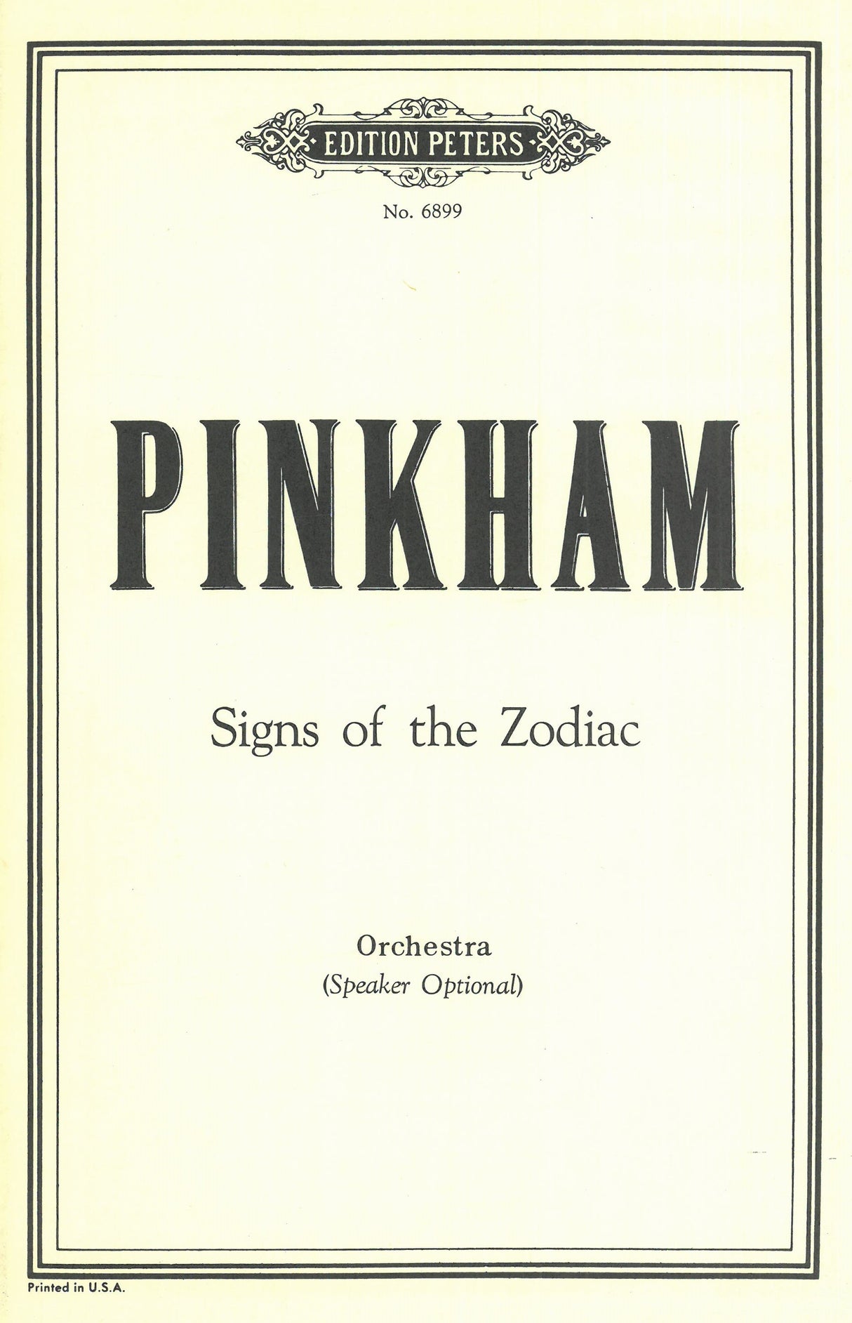 Pinkham: Signs of the Zodiac