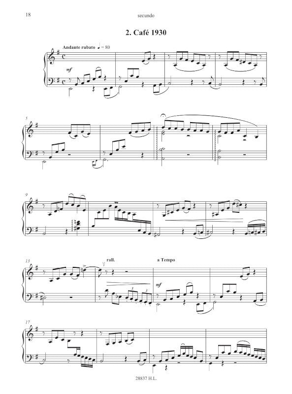 Piazzolla: Histoire du tango (for piano 4-hands)