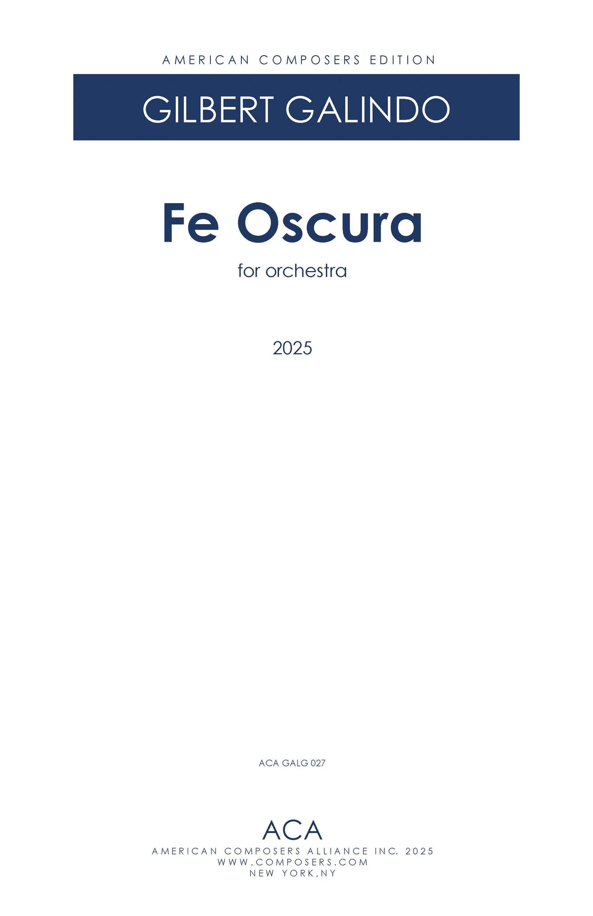 Galindo: Fe Oscura