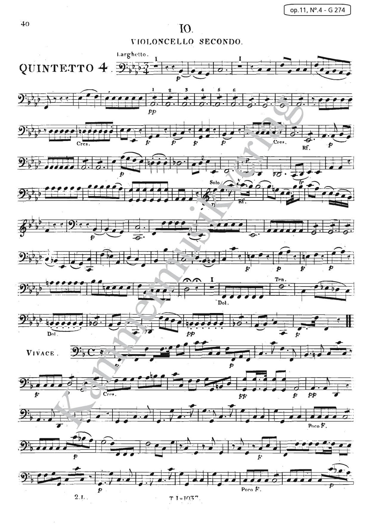 Boccherini: 6 String Quintets, G 271-276, Op. 11, Nos. 1-6