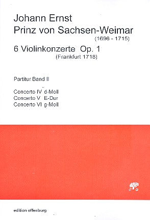 Sachsen-Weimar: 3 Violin Concertos, Op. 1, Nos. 4-6