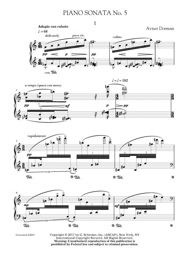 Dorman: Piano Sonata No. 5