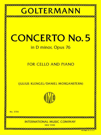 Goltermann: Cello Concerto No. 5 in D Minor, Op. 76