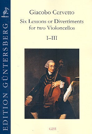 Cervetto: 6 Lessons or Divertimenti, Op. 4 - Volume 1 (Nos. 1-3)