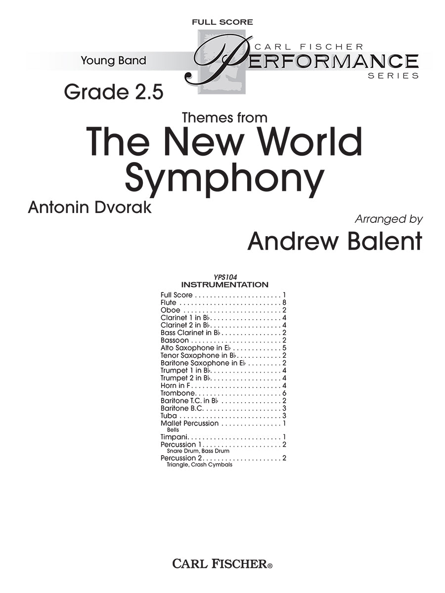 Dvořák: Themes From "The New World Symphony" (arr. for concert band)
