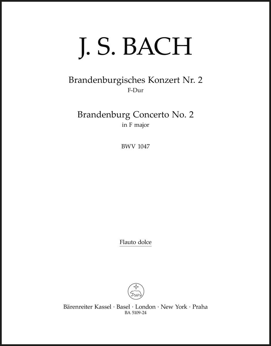 Bach: Brandenburg Concerto No. 2 in F Major, BWV 1047 (with performance markings)