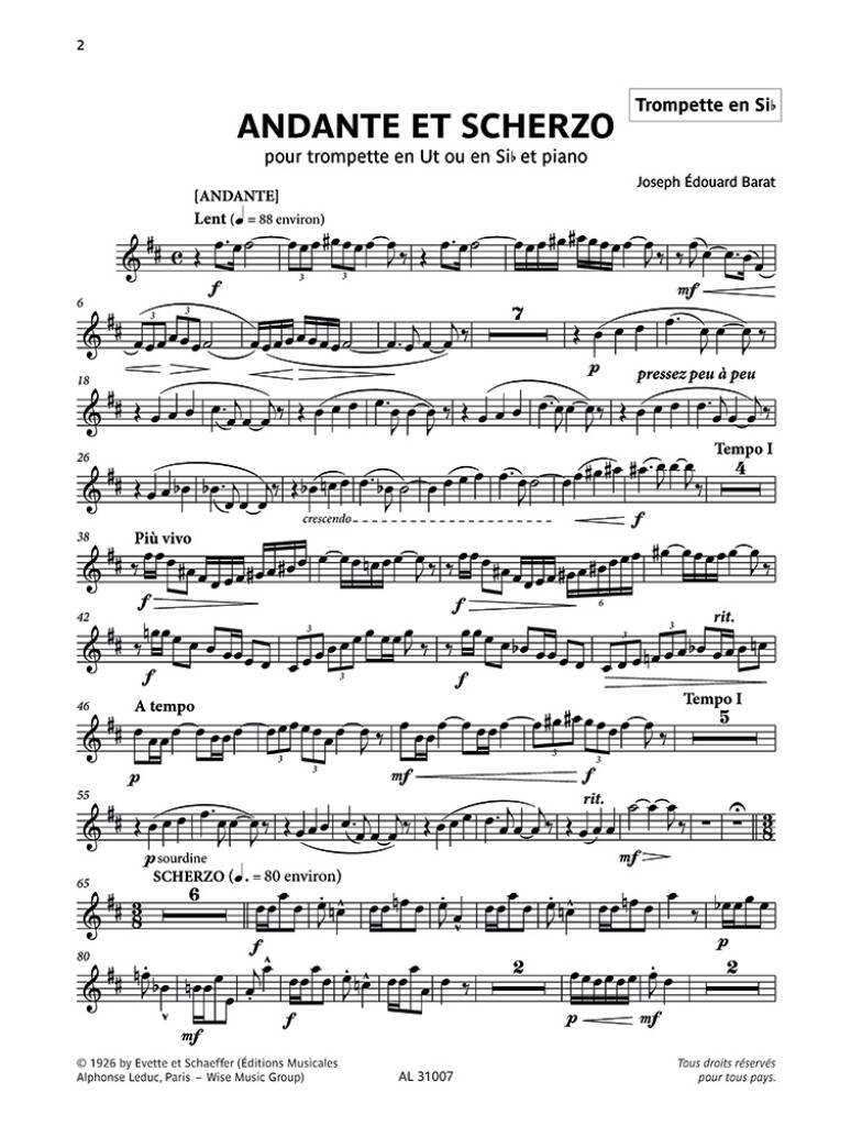 Barat: Andante et Scherzo