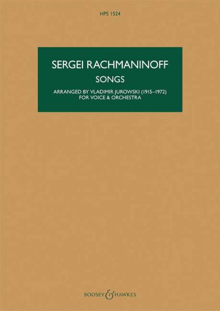 Rachmaninoff: Songs - Transcribed for Voice and Orchestra