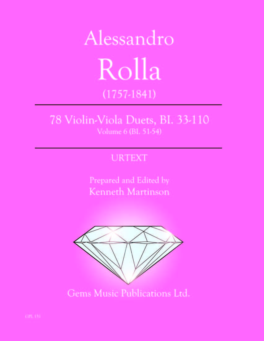 Rolla: Violin-Viola Duets - Volume 6 (BI. 51-54)
