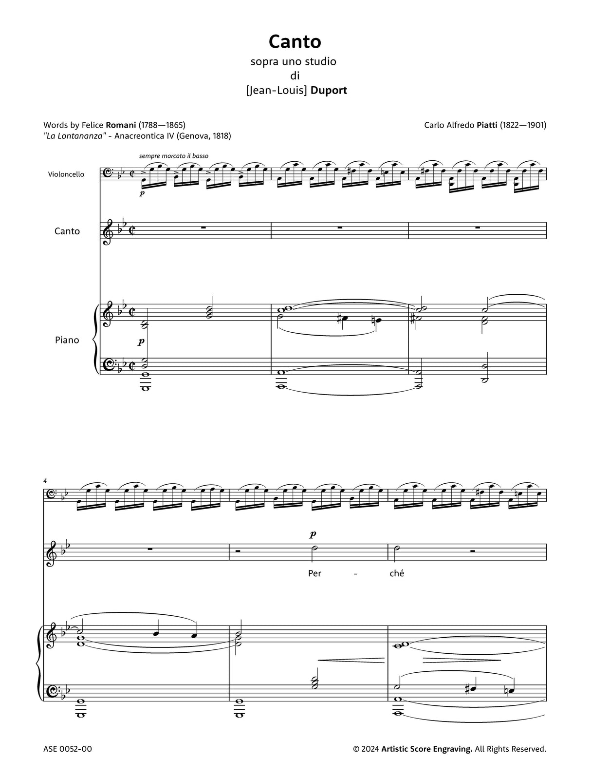Piatti: Song on an Etude by Duport