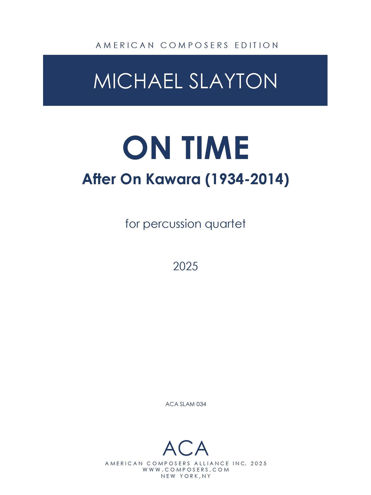 Slayton: ON TIME