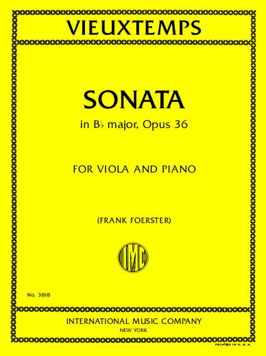 Vieuxtemps: Viola Sonata in B-flat Major, Op. 36