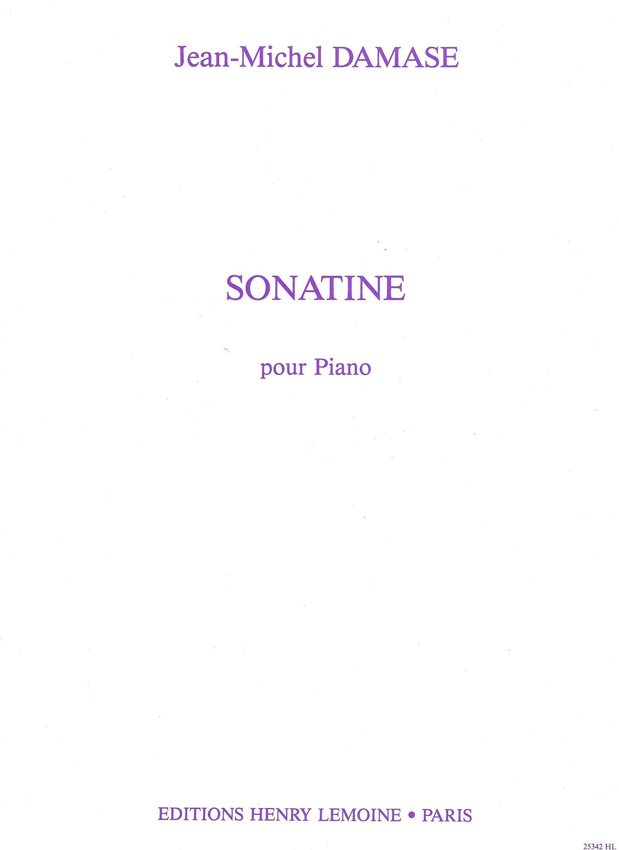 Damase: Sonatine