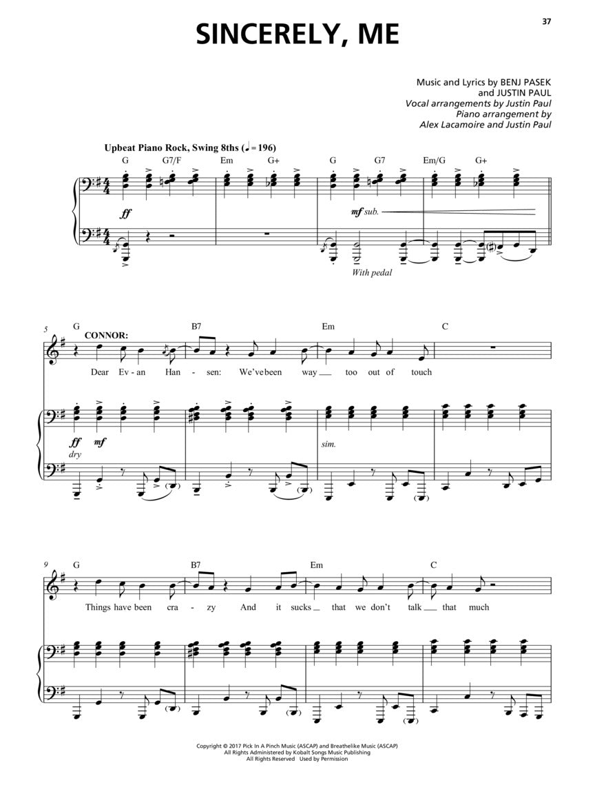 Pasek: Dear Evan Hansen