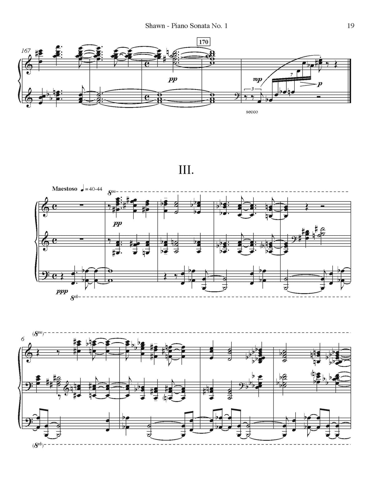 Shawn: Piano Sonata No. 1