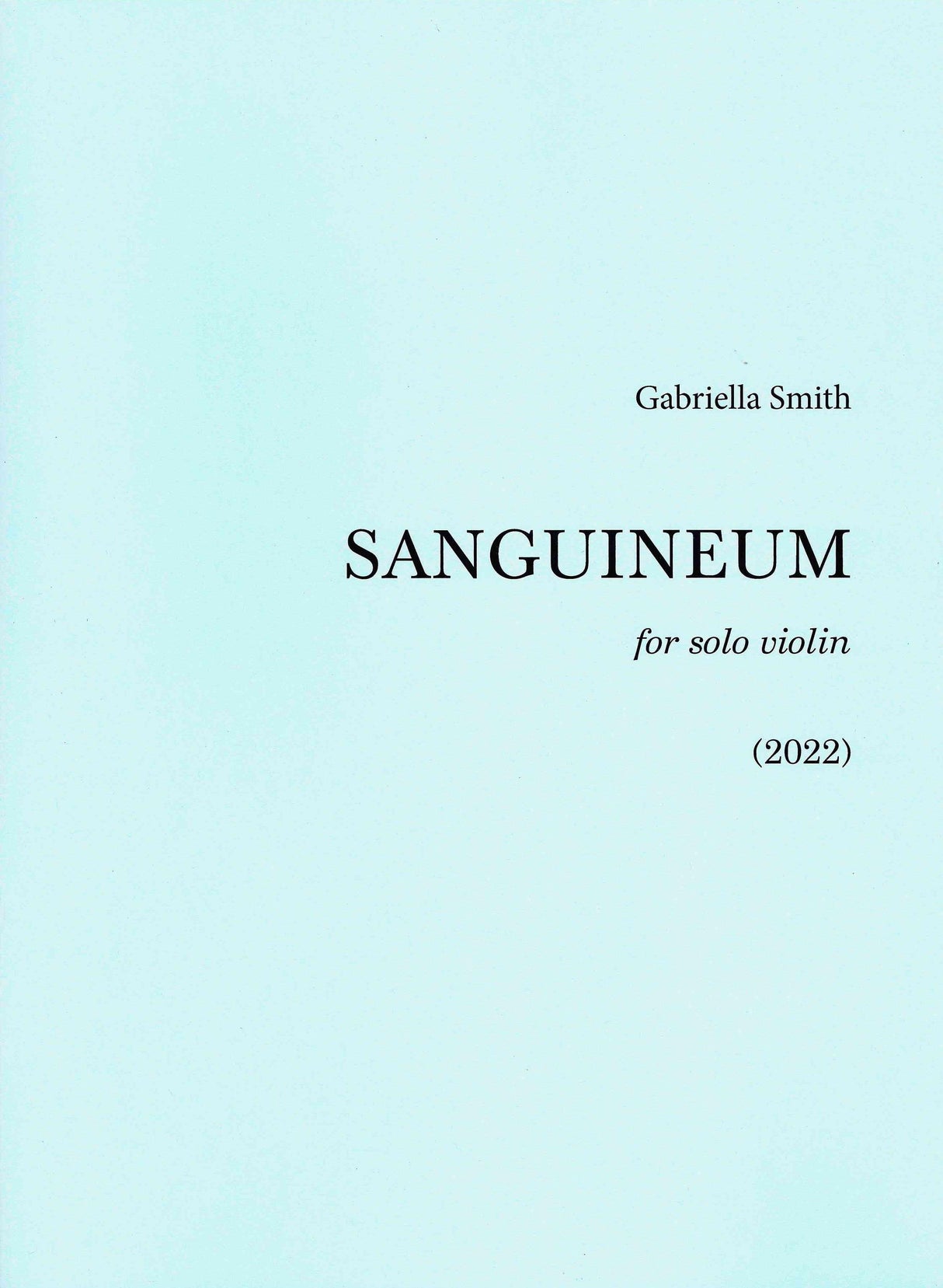 G. Smith: Sanguineum