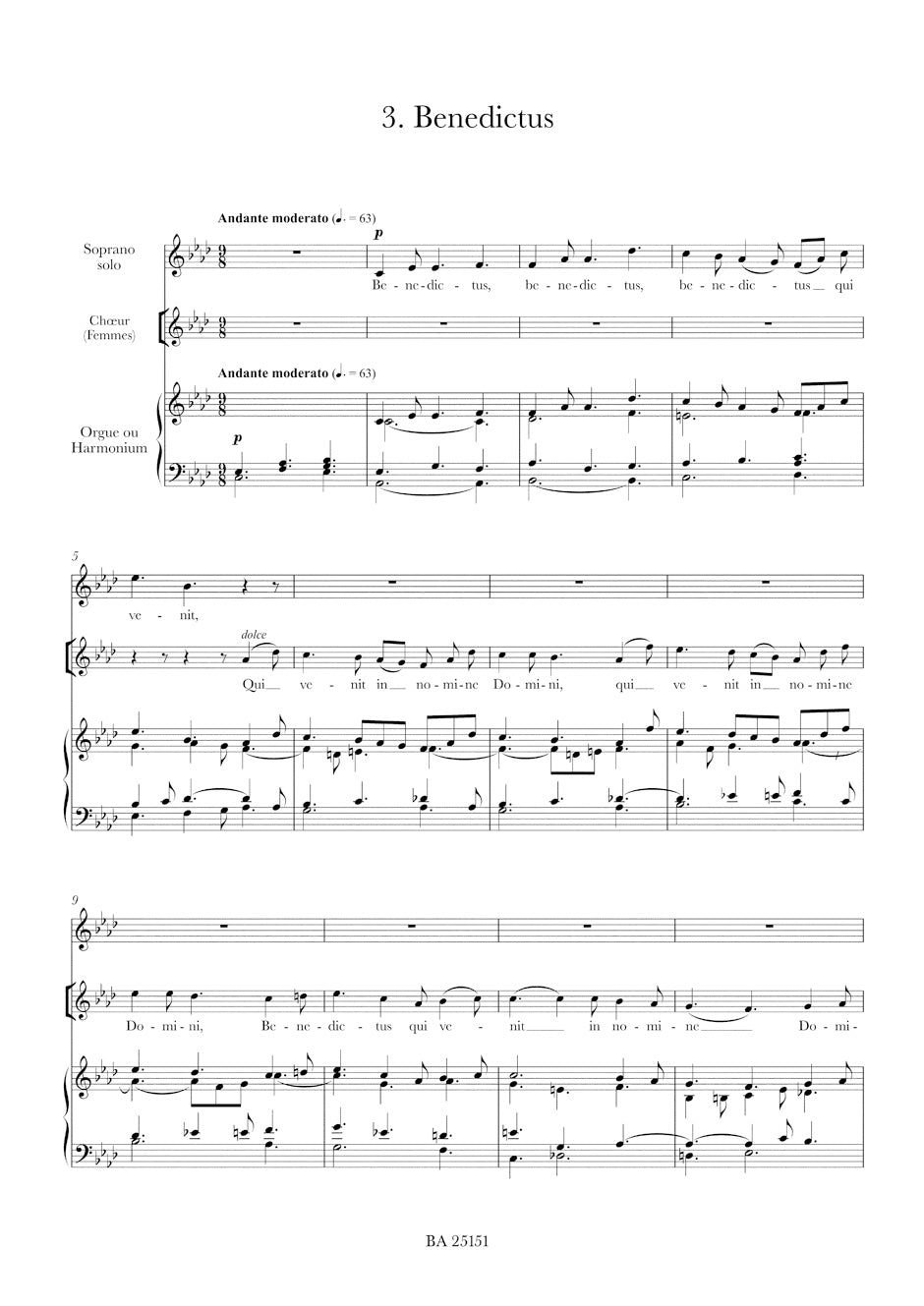 Fauré: Messe basse, N 163