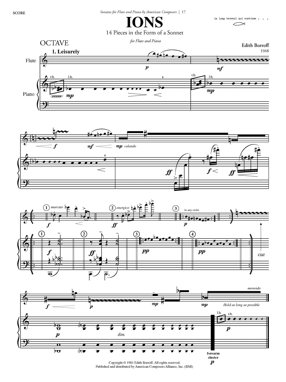 Sonatas for Flute & Piano by American Composers