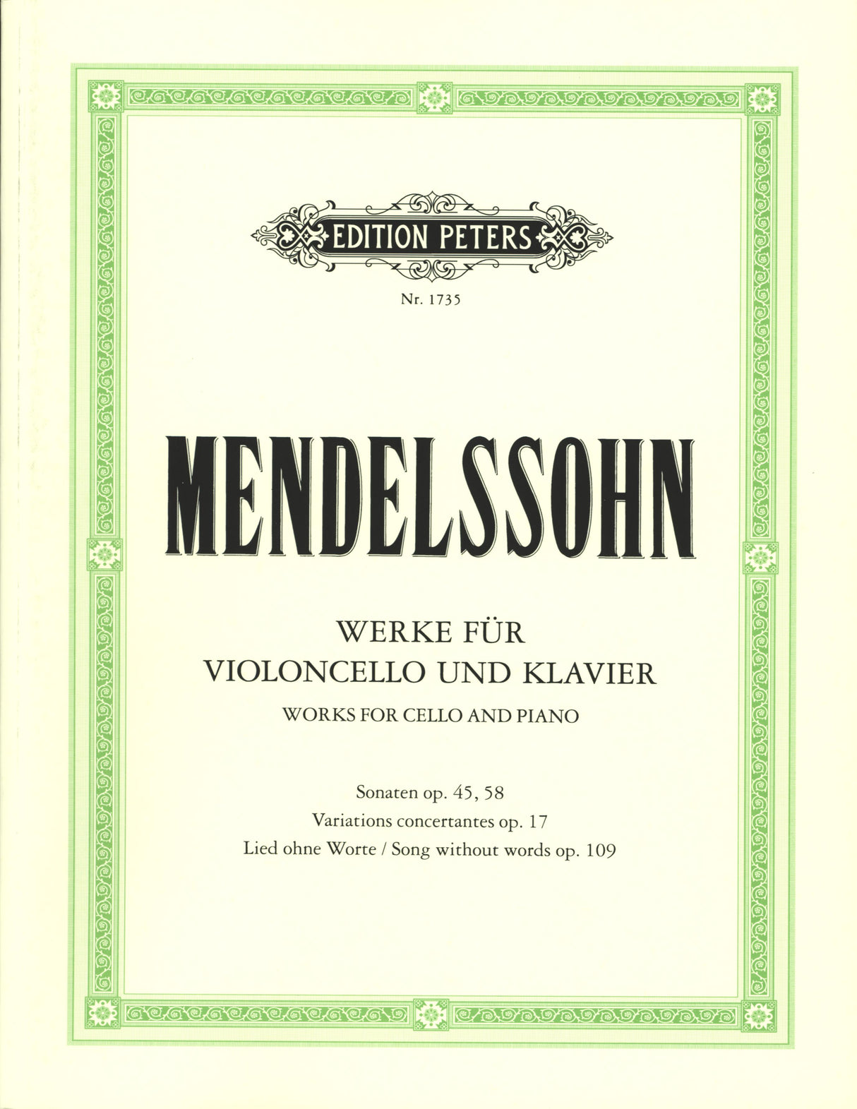 Mendelssohn: Works for Cello & Piano