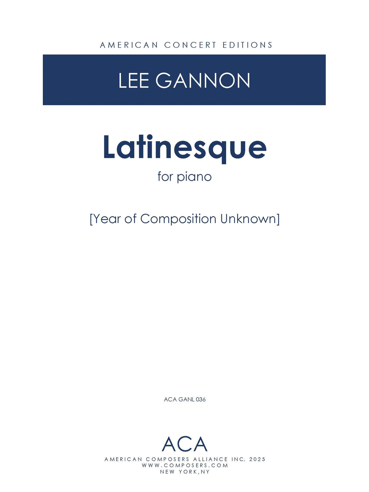 Gannon: Latinesque