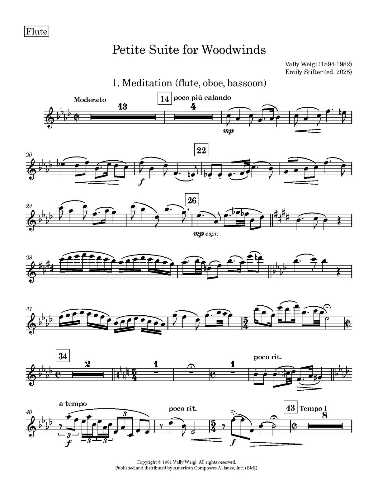 V. Weigl: Petite Suite