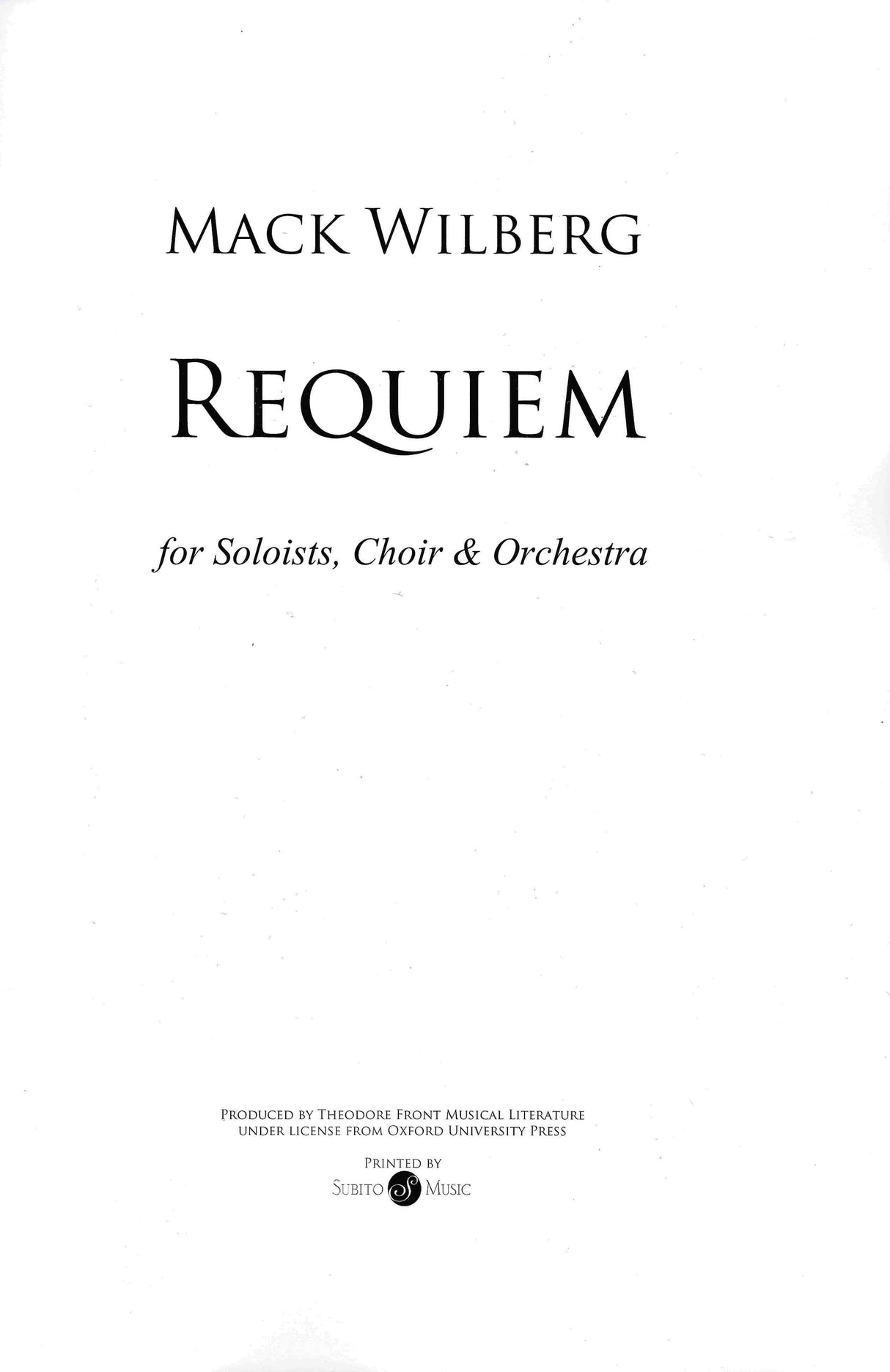 Wilberg: Requiem