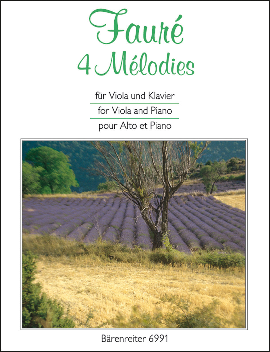 Fauré: 4 Melodies (arr. for viola & piano) – Ficks Music