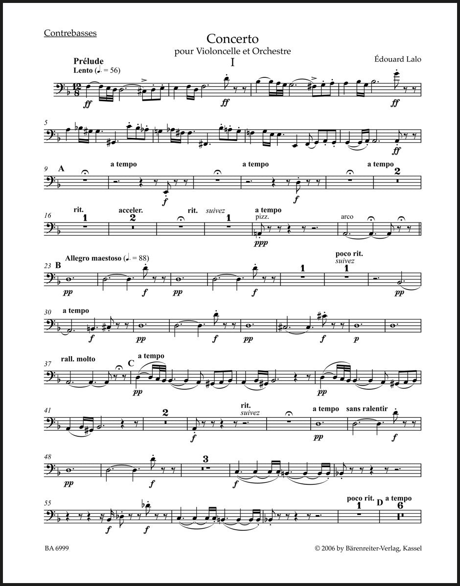 Lalo: Cello Concerto in D Minor