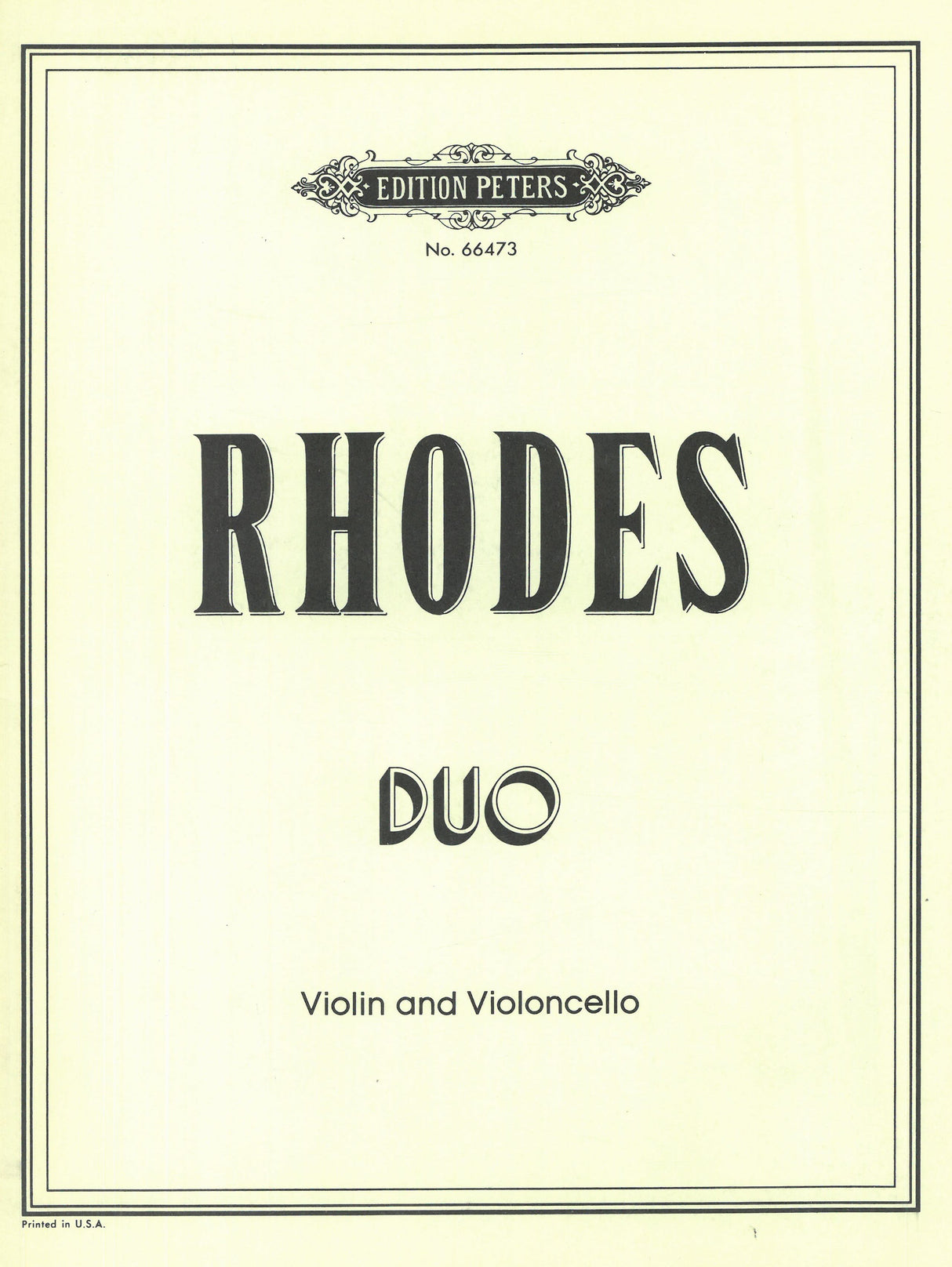 Rhodes: Duo for Violin and Cello