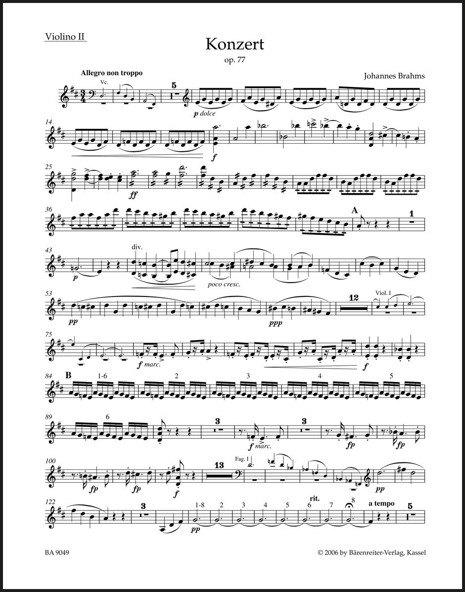 Brahms: Violin Concerto in D Major, Op. 77