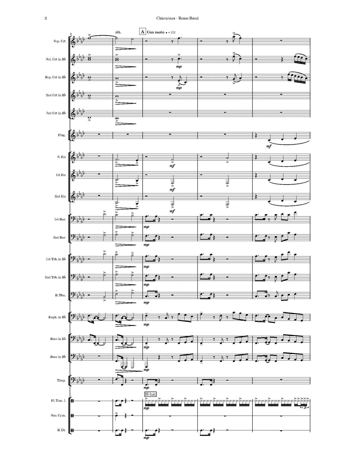 Oliverio: Chiroptera (Version for Brass Band)