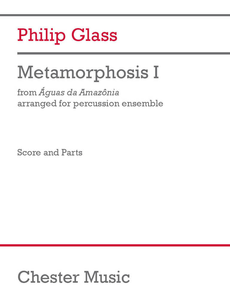 Glass: Metamorphosis I (arr. for percussion quartet)