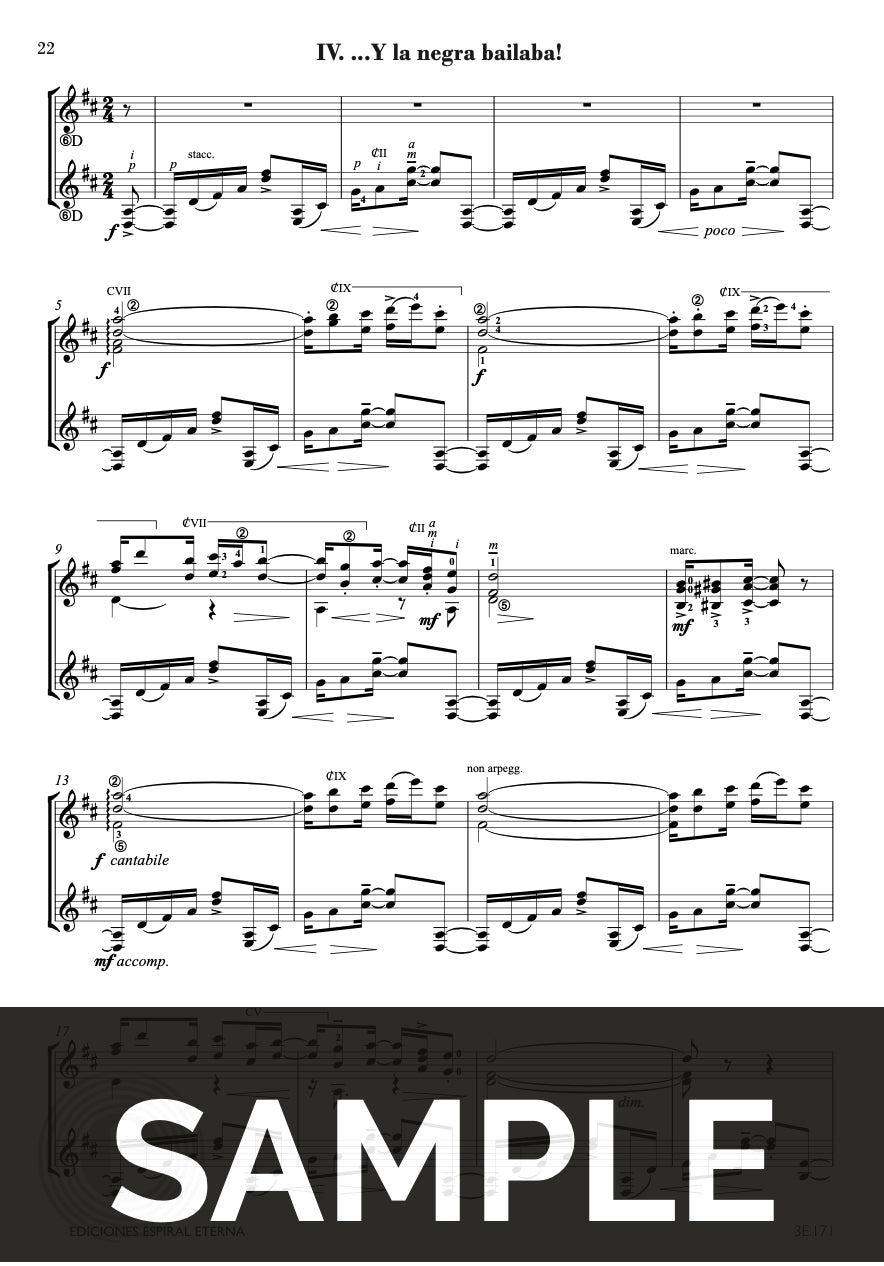 Lecuona: Afro-Cuban Dances (arr. for 2 guitars)