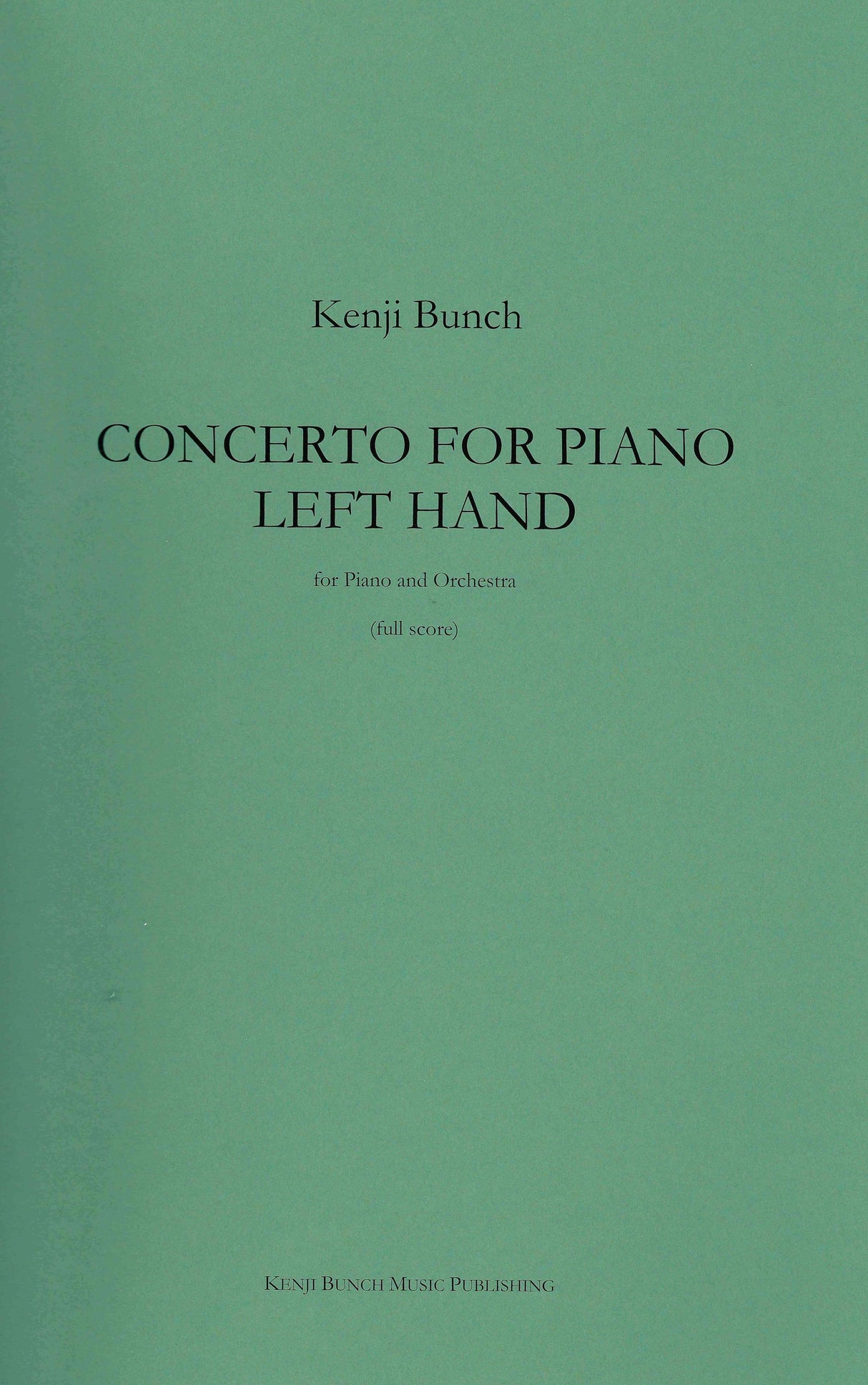 Bunch: Concerto for Piano Left Hand