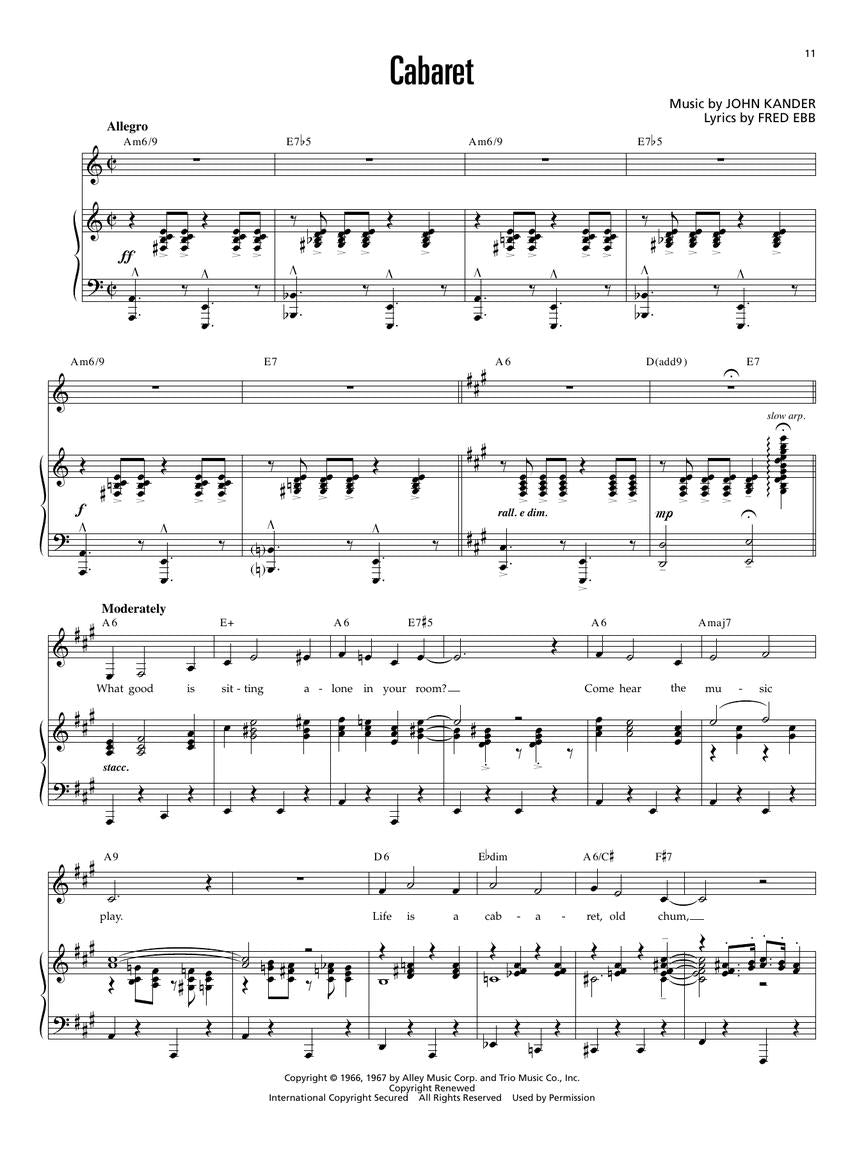 The Complete Cabaret Collection - Vocal Selections