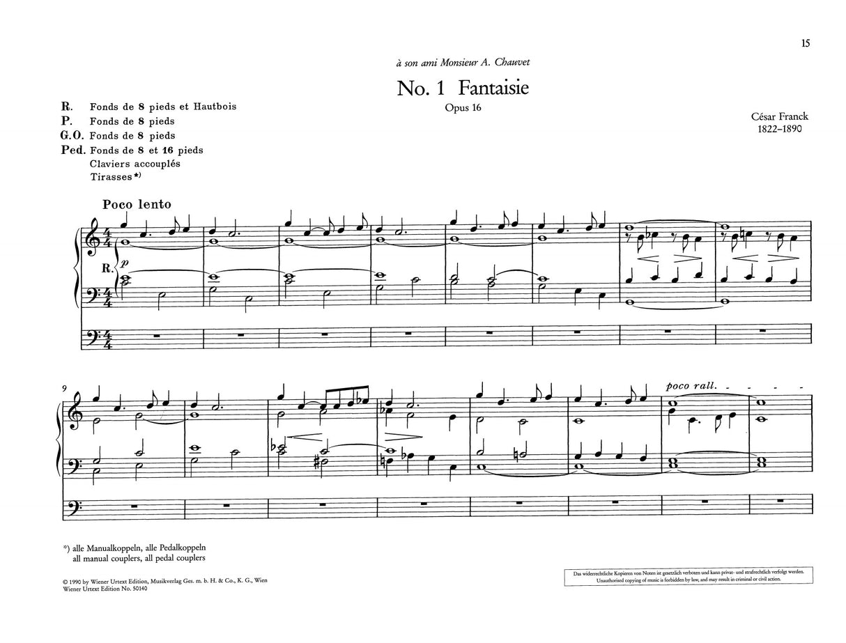 Franck: 6 Pièces Pour Grand Orgue - Part 1 (Opp. 16-18)