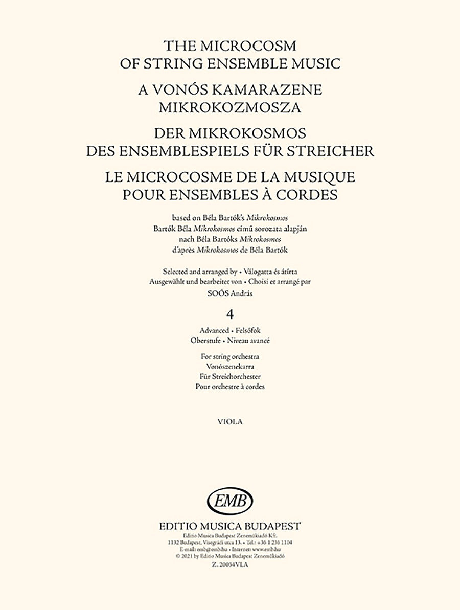 The Microcosm of String Ensemble Music - Volume 4 (Advanced)