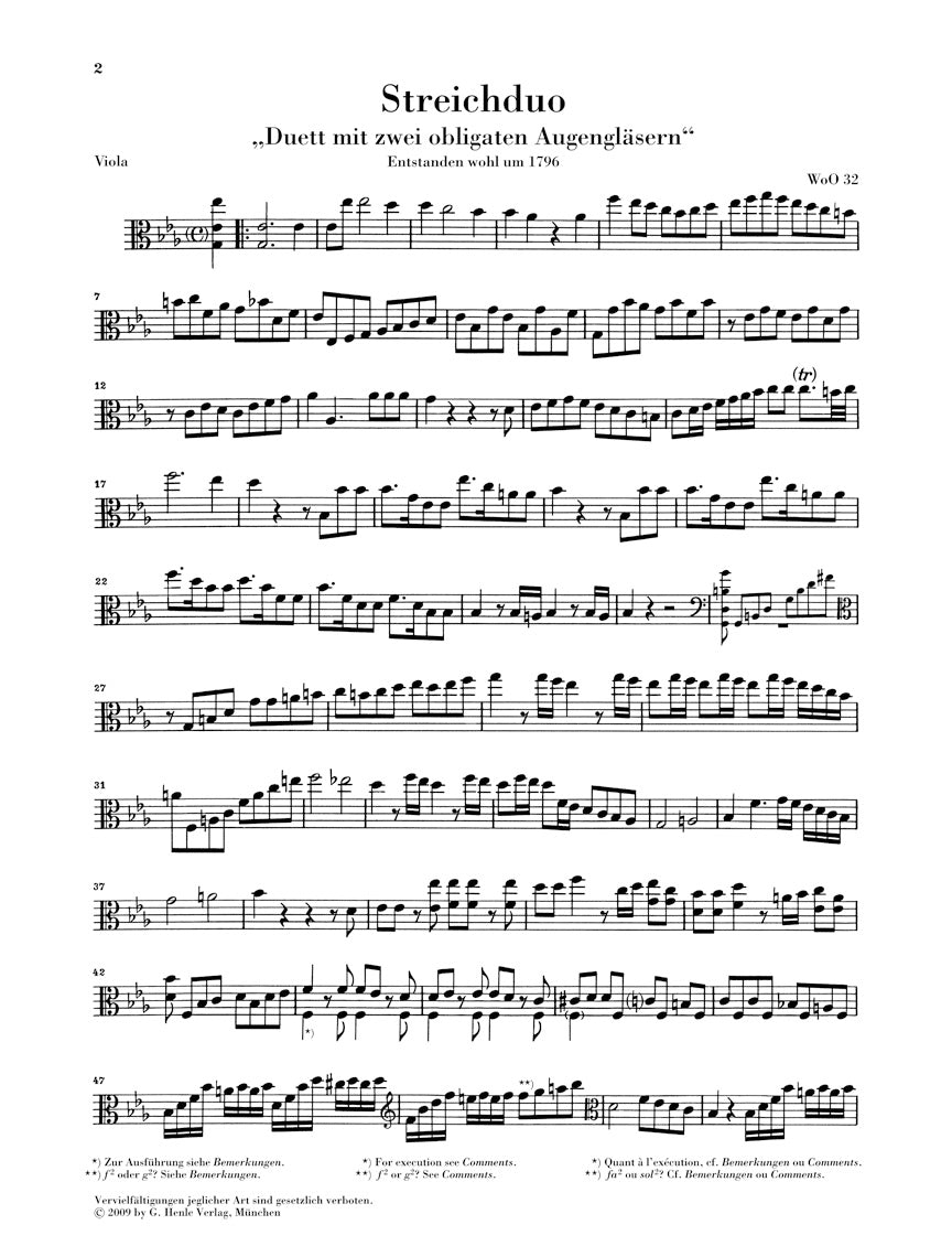 Beethoven: Duet with Two Obligato Eyeglasses, WoO 32