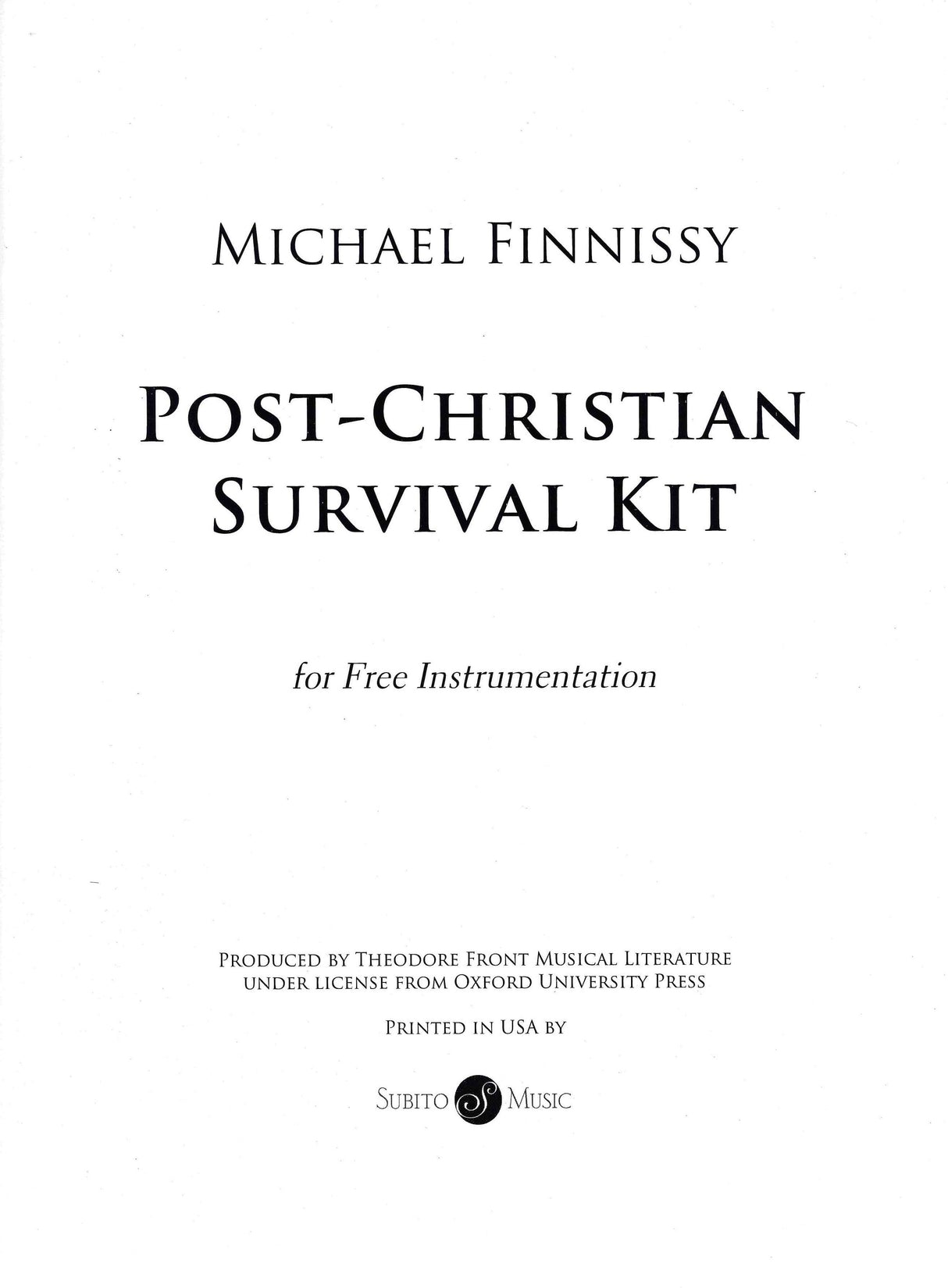 Finnissy: Post-Christian Survival Kit