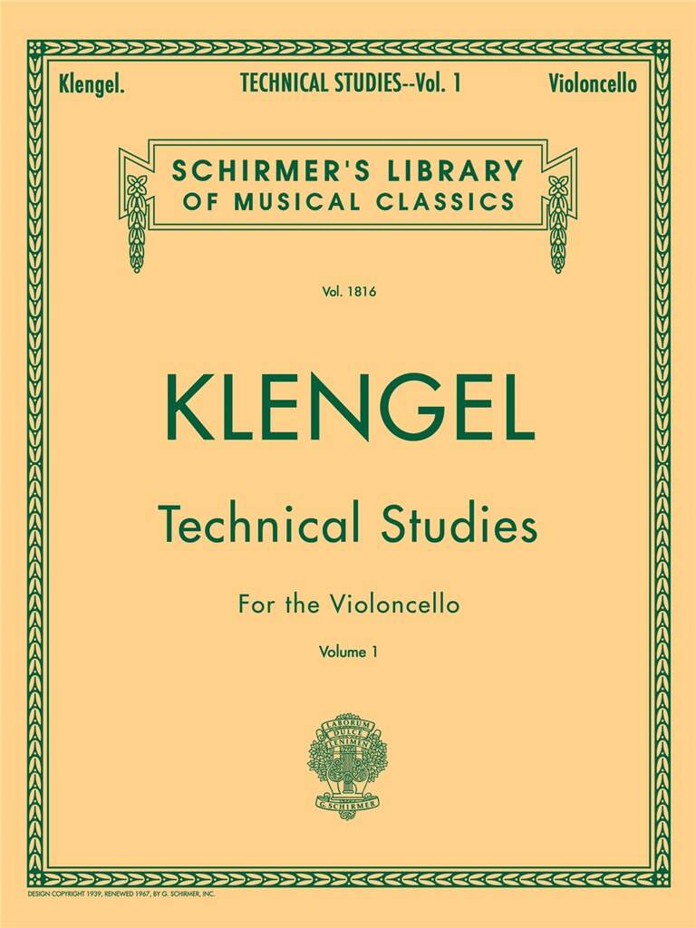 Klengel: Technical Studies for Cello - Volume 1