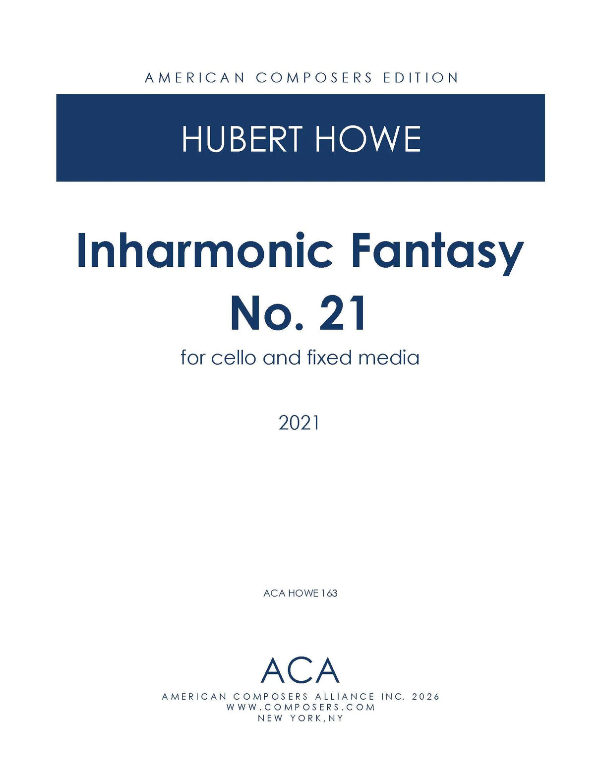 Howe: Inharmonic Fantasy No. 21