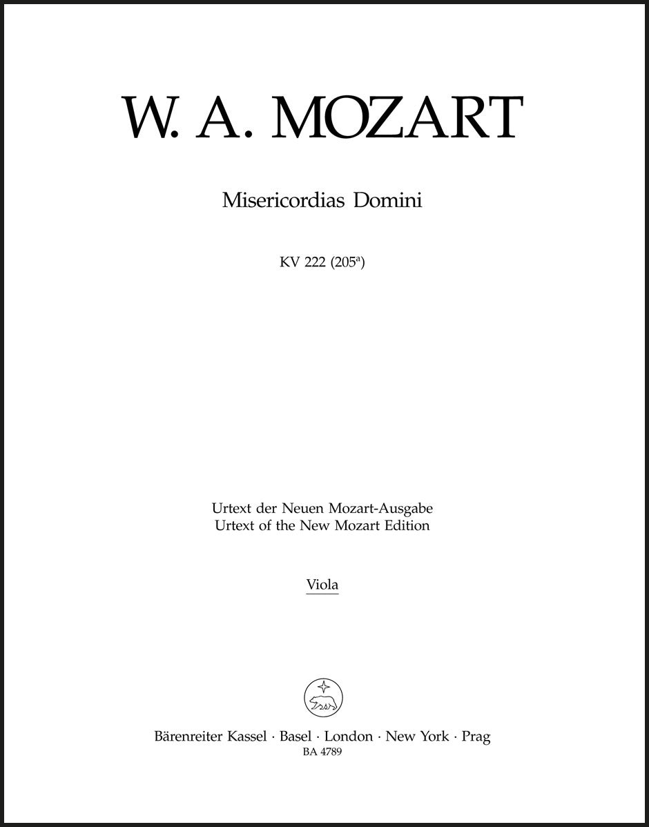Mozart: Misericordias Domini, K. 222 (205a)