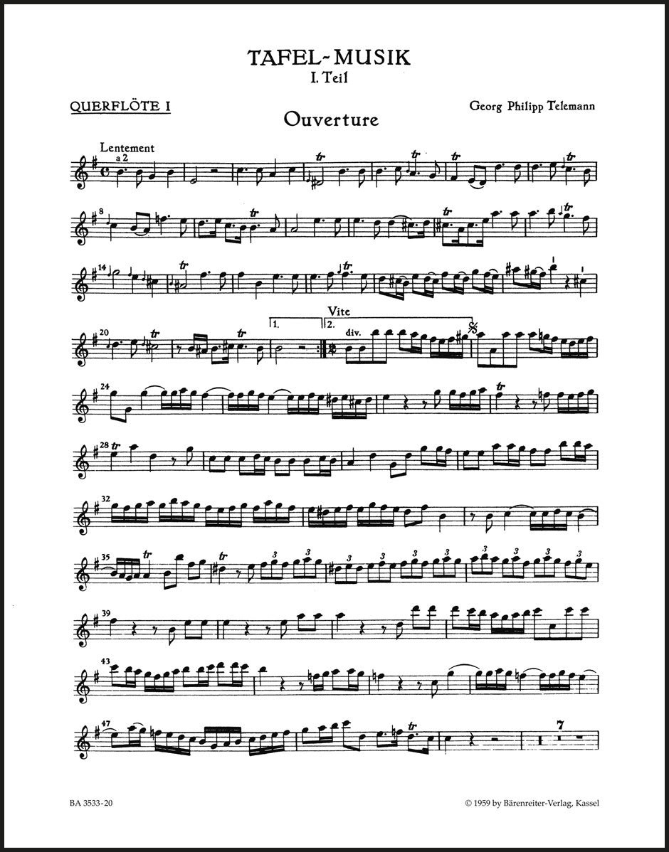 Telemann: Overture Suite and Conclusion in E Minor TWV 55:e1 & 50:5