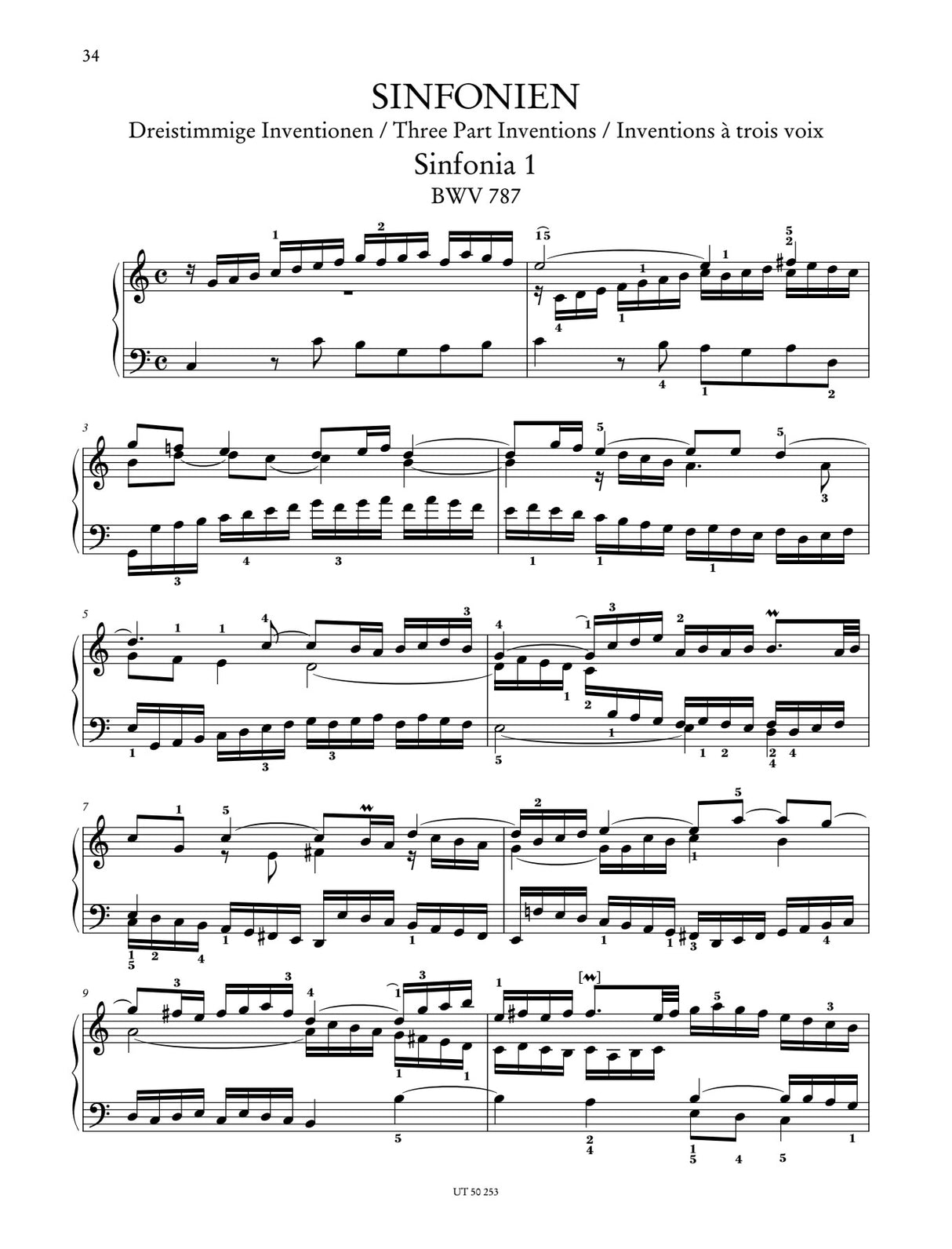 Bach: Inventions and Sinfonias, BWV 772-801