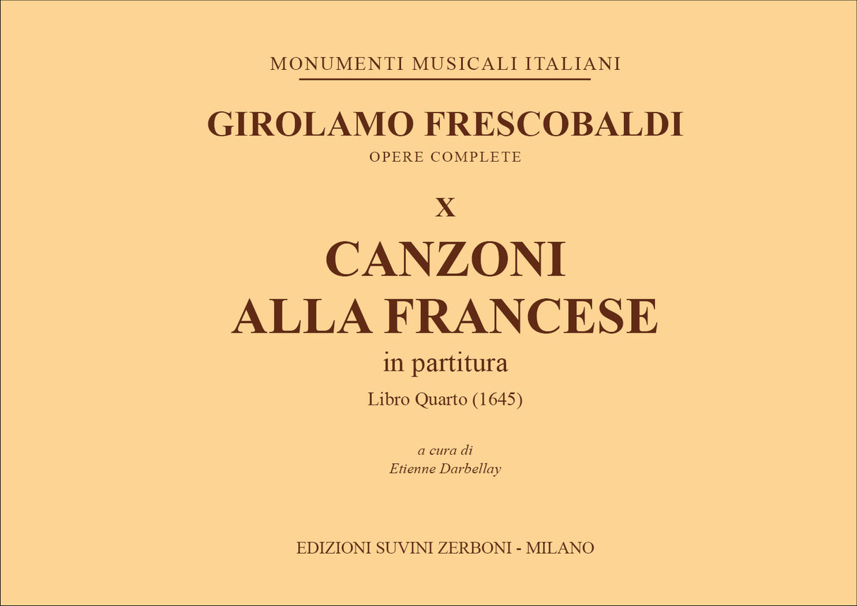Frescobaldi: Canzoni alla francese in partitura